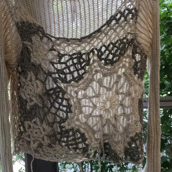Free People Snowflake Crochet Sweater - Picture 2 of 6